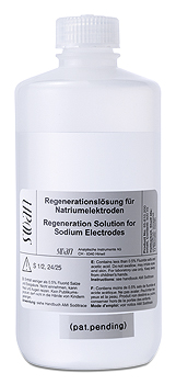 Regeneration solution for sodium electrodes